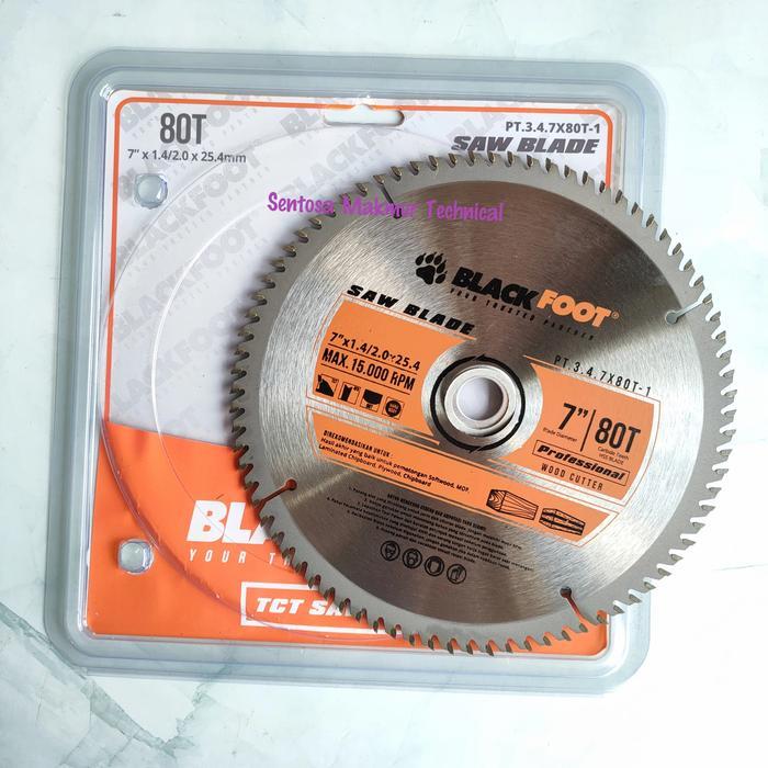 BLACKFOOT 7 x 80 T Mata Circular Saw Gergaji Potong Kayu Wood 7" x 80T