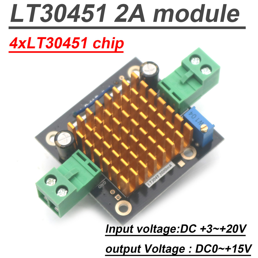 LT3045 module 2A Single power supply Low Noise Linear regulator 3.3V 5V 9V 12V 15V FOR audio ADC RF 