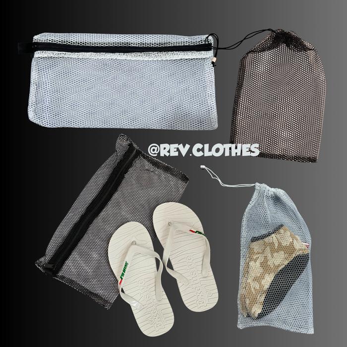 BISA GRAB Tas Jaring Sendal Sepatu Serut Dan Resleting Untuk Perlengkapan Haji Umroh Kokoh Dan