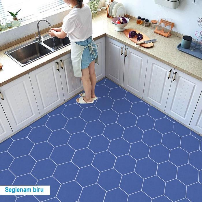 Lantai Pvc Stiker Perekat Diri Stiker Lantai Kamar Mandi Toilet Tahan Air Lantai Stiker Non-Slip