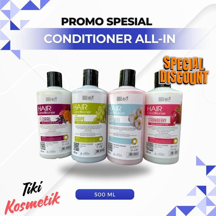 Shampoo Kondisioner Rambut Conditioner 500ml Pelurus ALL In Original BPOM Perawatan Rambut Ala Salon