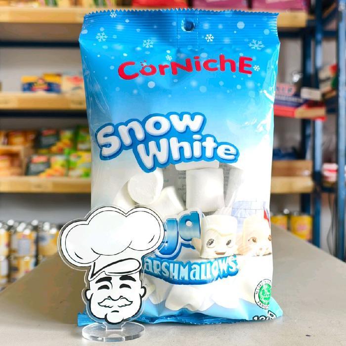 Corniche Mega Marshmallow White 120Gr / Mashmallow Besar / Snow White Marshmallow Putih Besar