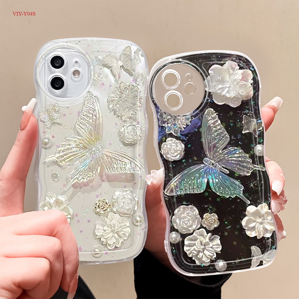 Casing Hp Untuk Compitable With  VIVO Y21d Y400 Y04S Y04  Pearl Butterfly 4068 Kesing Phone Cassing