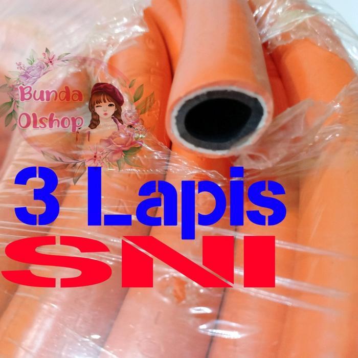 Selang Gas Orange LPG 3 Lapis SNI / Selang Gas Regulator Kompor Gas