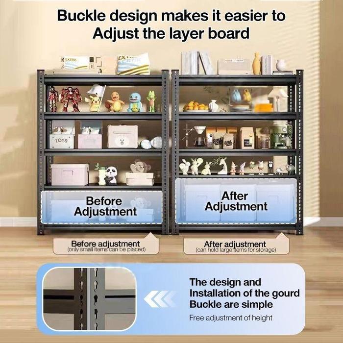 [Mendukung COD] rak besi 5 tingkat,rak buku besi kukuh,rak buku besi,rak jualan dagangan,rak lemari