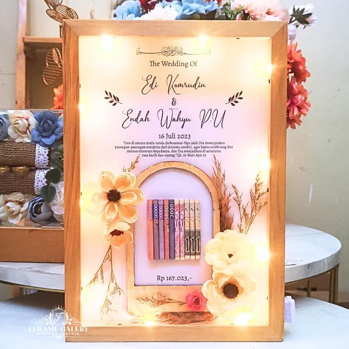 Frame Mahar Rustic-Mahar Pernikahan -Bingkai Mahar Pernikahan