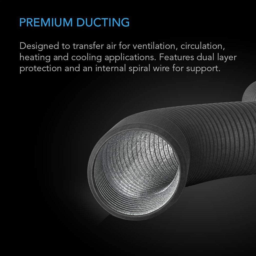 Flexible Aluminum Ducting Dryer Vent Hose Insulated Heavy Duty Air Ducting Ventilation Exhaust
