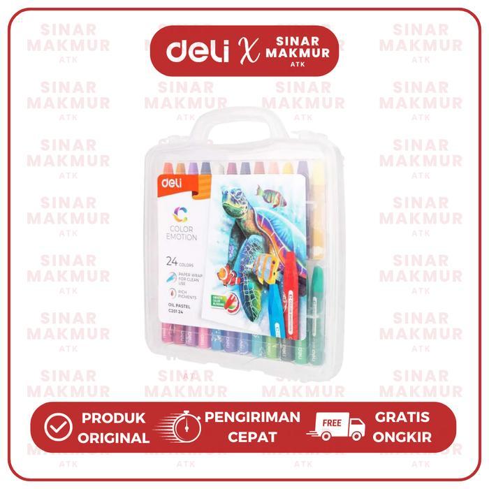Crayon/Oil Pastel 24 Color/24 Warna Color Emotion Deli C20124 (Set)