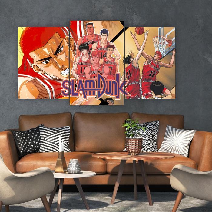 Pajangan Dekorasi Anime Slam Dunk Poster - Set Satu Dinding Hiasan