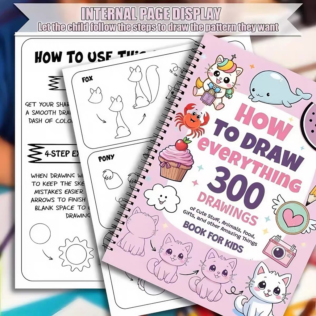 how to Draw everything 300 drawings Drawing Book Unzip Coloring Book