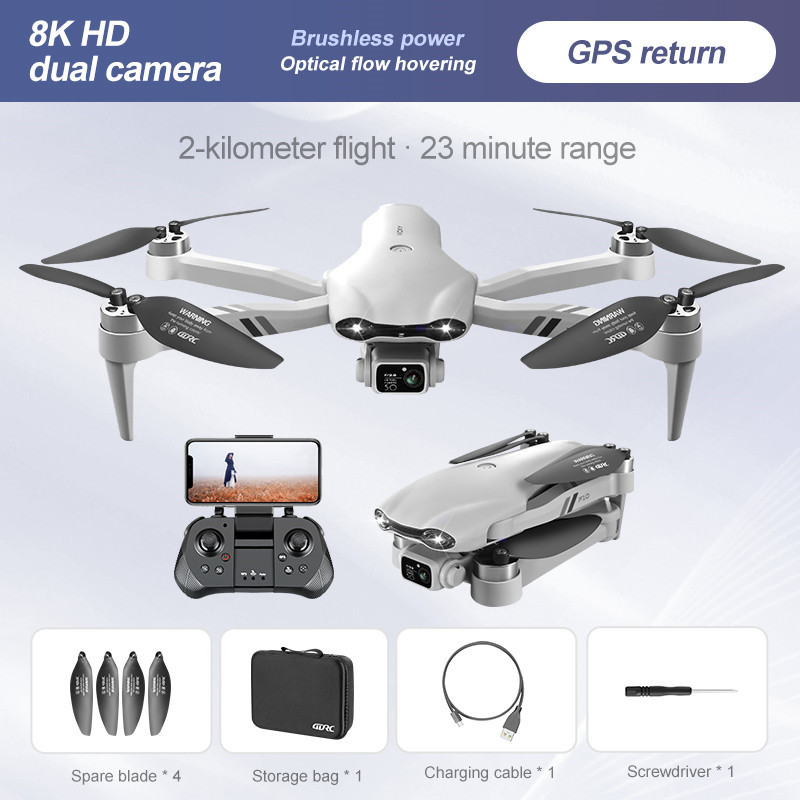 New F10 GPS Drone 8K Professional HD Aerial Photography Dual-Camera 4K Wifi FPV Drones Brushless RC