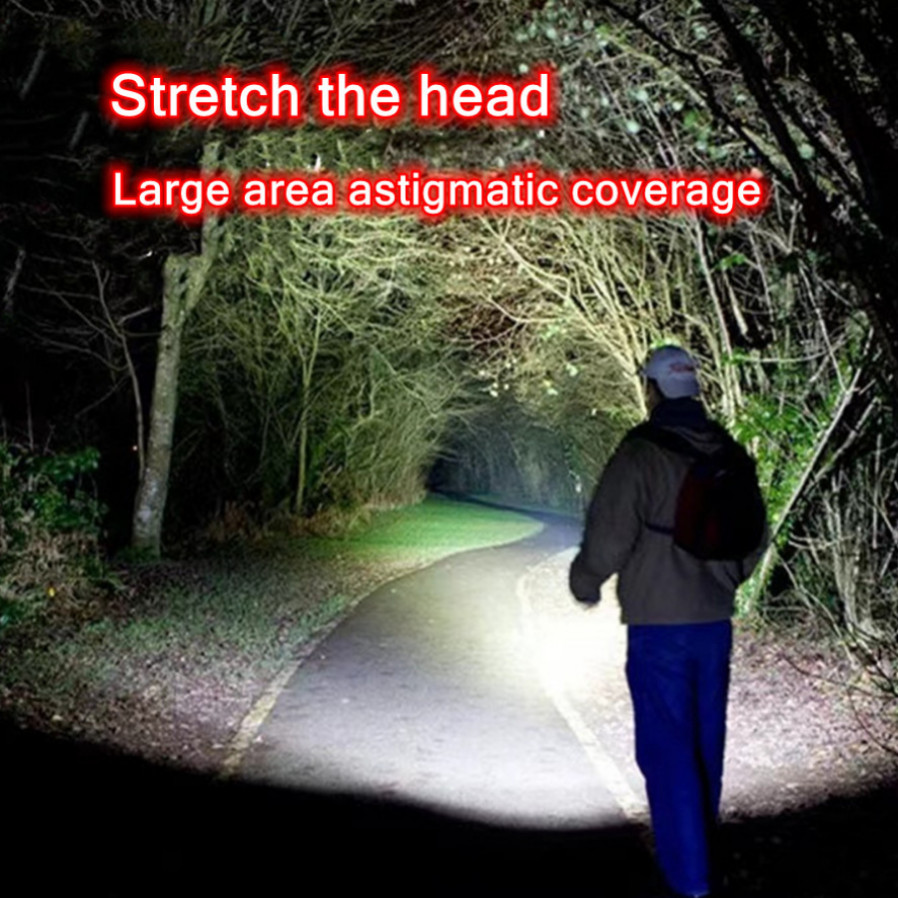 Portable LED Flashlight XPE COB Flashlight with 3 Modes Rechargeable Zoom Flashlight Light