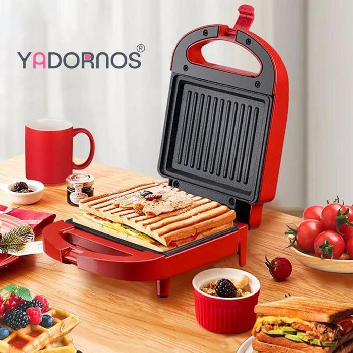 Hadiah gratisPemanggang Roti Toaster Panggangan Roti Bakar listrik Alat Panggang Roti Sandwich Maker