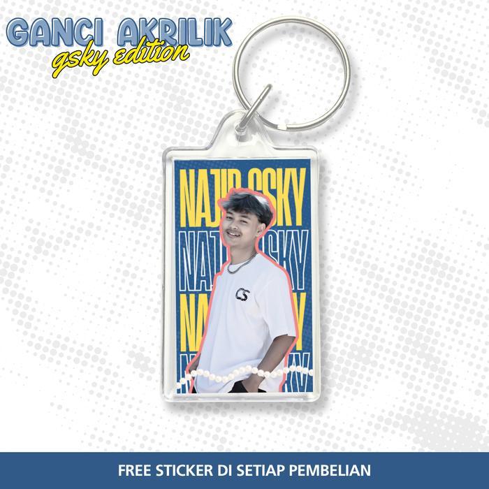 Gantungan Kunci Akrilik GWSM GSKY BLUE EDITION Free stiker - Ganci Gwsm najib boy enthul faisal