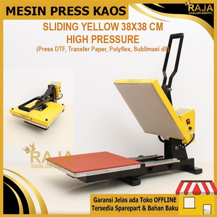 Mesin Press Kaos SLIDING 38x38 Mesin Press baju Model Tarik Sablon DTF, DTG, Sublimasi, Trasnfer