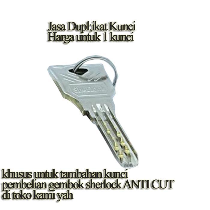 Tambah Kunci Gembok / Duplikat Kunci Gembok ( 1pc ) KHUSUS SHERLOCK ANTI CUT