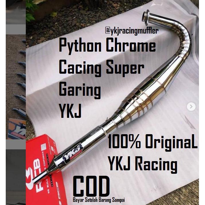 Knalpot Ykj Rx King Kolong Python Chrome Cacing Super Garing Istimewa 100% Original Ykj Racing