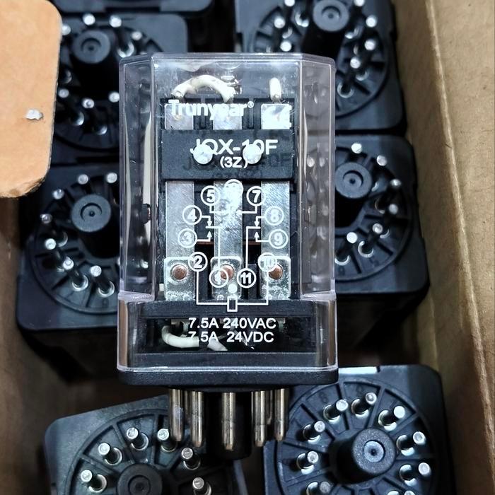 Relay Pcb Electromagnetic Mdefyz 3Pdt 11Pin 24Vdc/220Vac Asli