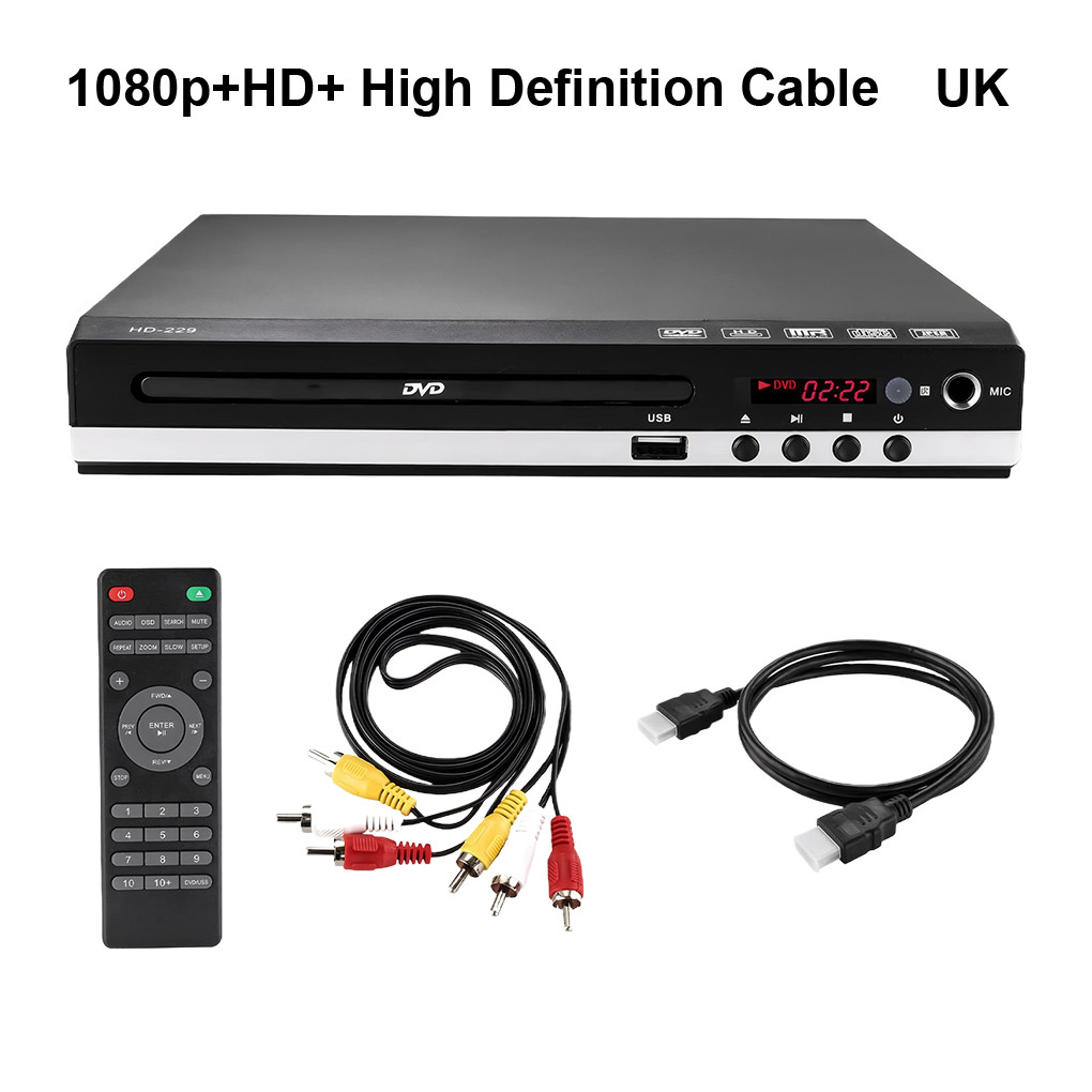 EU/US/UK Plug DVD Player For TV Home HD DVD Player B29 1080P High Definition CD/ EVD/ VCD Player