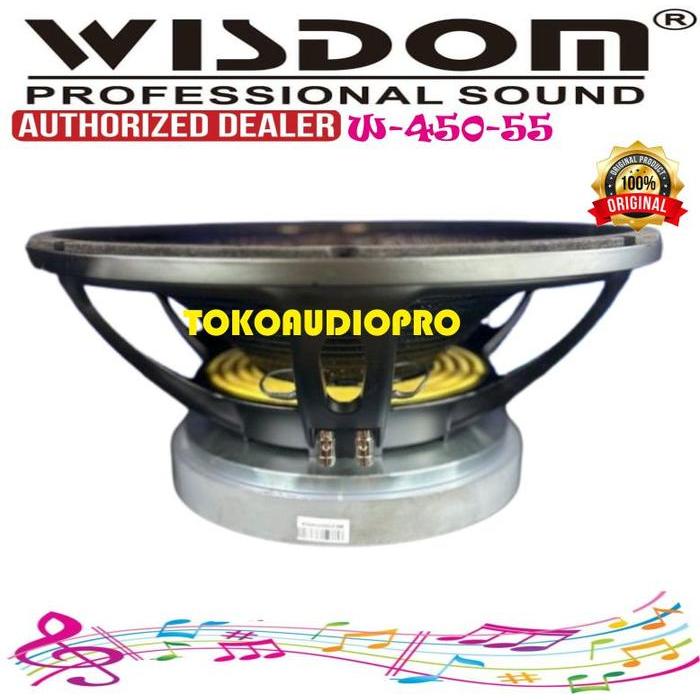 Komponen Speaker Wisdom W45055 / W450-55 18 Inch Speaker Component Karbon W-450-55 /W-45055 Terbaik