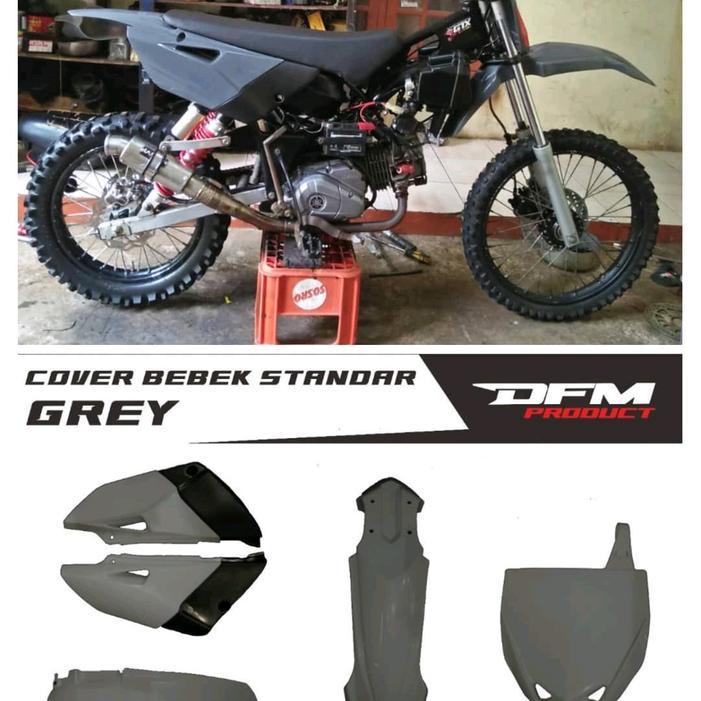 body set yz 85 new cover bodi bebek standar yz85new dfm coverset motor trail warna abu