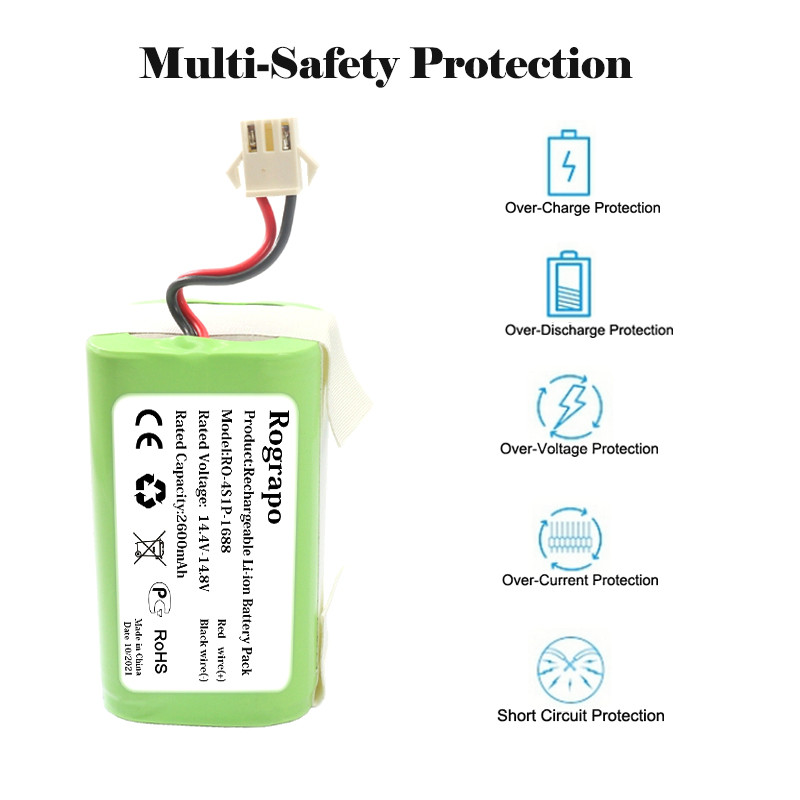 New 14.4V 3400mAh/2800mAh Battery For Lydsto YM-G2-W03 Robot Vacuum Cleaner