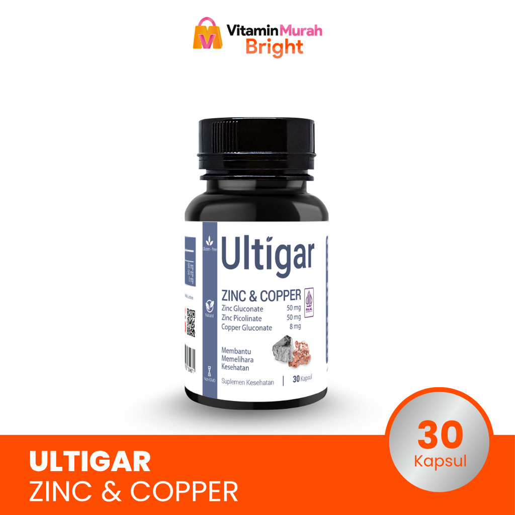 ULTIGAR ZINC & COPPER ISI 30 & 100 KAPSUL - SUPLEMEN KESEHATAN
