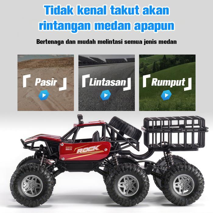 [Tatajoy]Mobil Off-Road Remote Control 4Wd Mobil Pendakian Rc 6 Roda Alloy Rc Off Road Rock Crawler