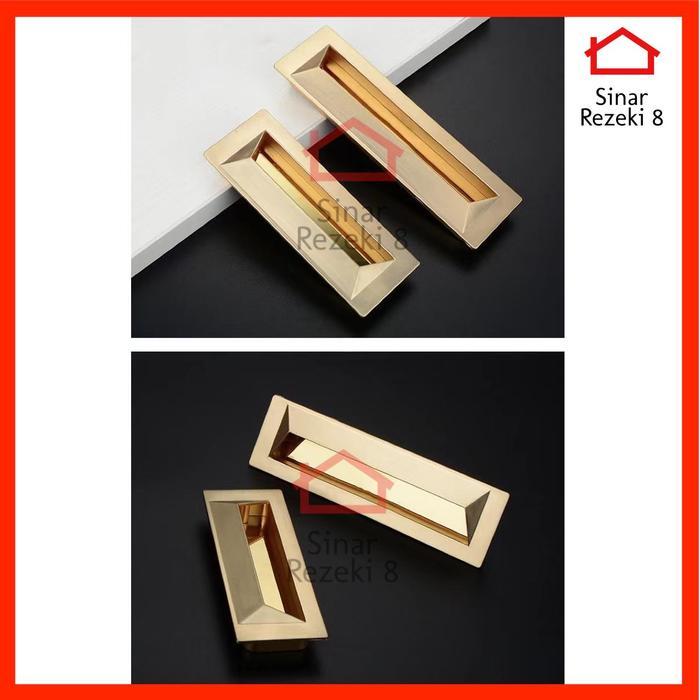 Tarikan Tanam Gold Handle Geser Pintu Lemari Minimalis Sliding 12011 .