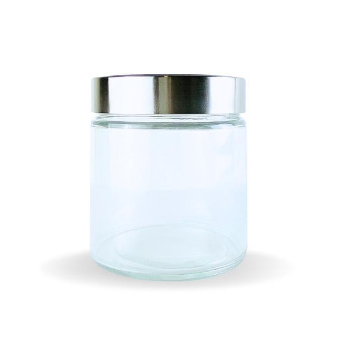 "New" Hermetico Jar Tutup Stainless Putar 550 mL Toples Kaca Jar Kaca