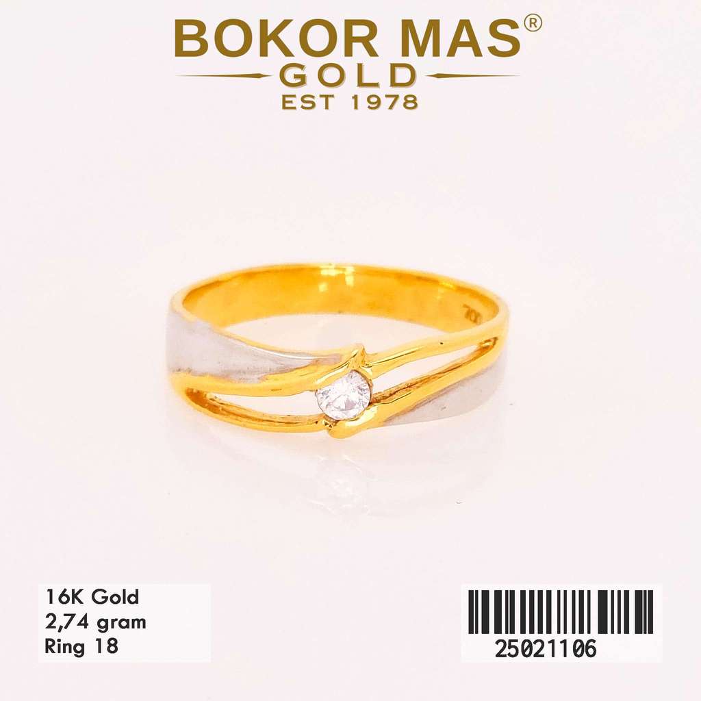 BokorMas Gold Cincin Nikah Permata Emas Asli Kadar 16K 25021106