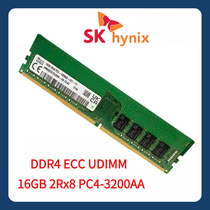 SK hynix 16GB 2Rx8 PC4 3200AA DDR4 3200MHz Pure ECC UDIMM 16G RAM workstation Unbuffered Server