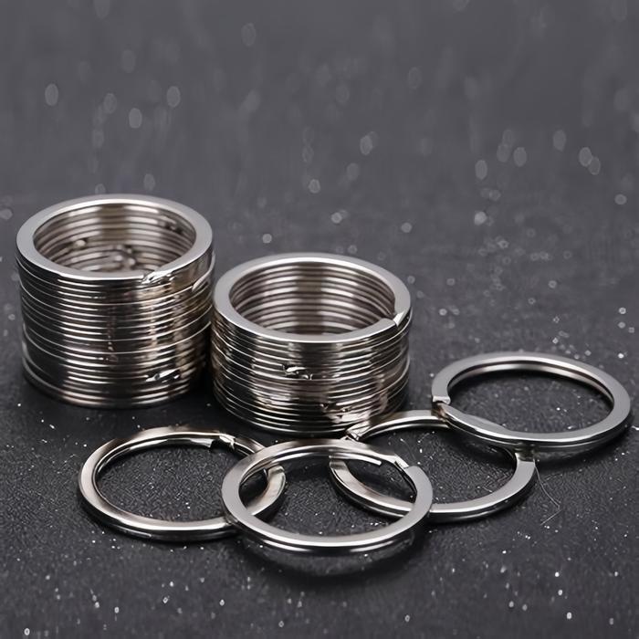 100Pcs Gantungan Kunci Terpisah 22Mm 28Mm Ring Pengait & Hiasan Gantungan Kunci Datar
