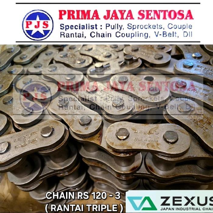TERBARU RANTAI RS 120 - 3 ZEXUS JAPAN ( CHAIN GEAR RS 120 TRIPLE Ex. HITACHI / SENQCIA )
