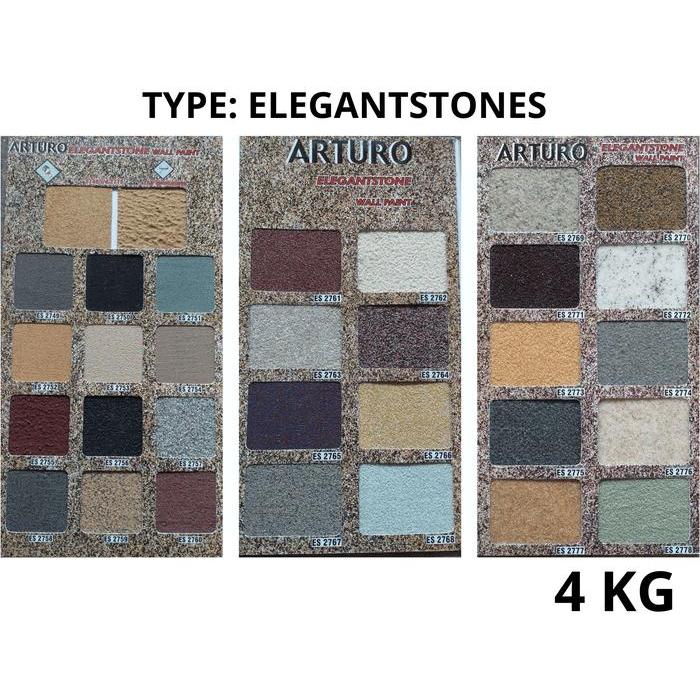 ARTURO Cat Texture Type Arturo Elegant Stone 4KG (GLN) Cat Dinding Premium dengan Efek Tekstur