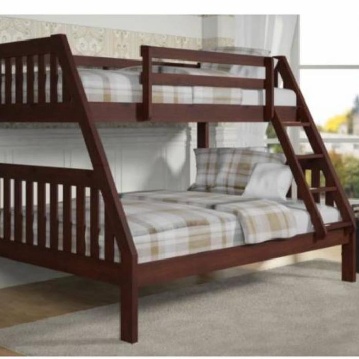 RANJANG TEMPAT TIDUR TINGKAT KAYU JATI ASLI - 120x200/160x200