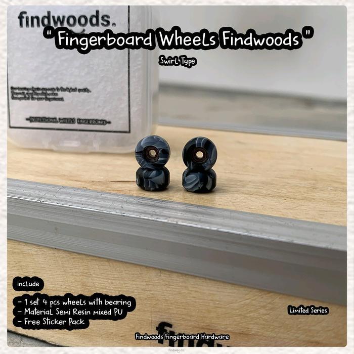 Terlaris Fingerboard Wheels Pro Swirl PU Findwoods Roda SALE