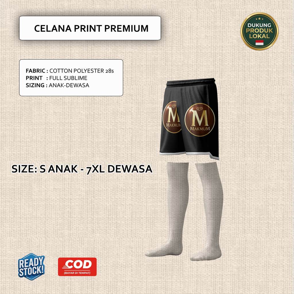 Celana Plesetan Makmum Polos Nahkoe Dancok Sembelit Raiso Model 1 Full Printing Keren | Baju 3D Anak
