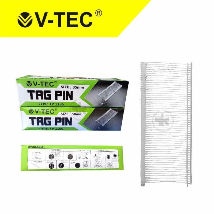 V-Tec Tag Pin Refill Mesin Tembak Label Baju 35mm TP-1135 (100 pcs)