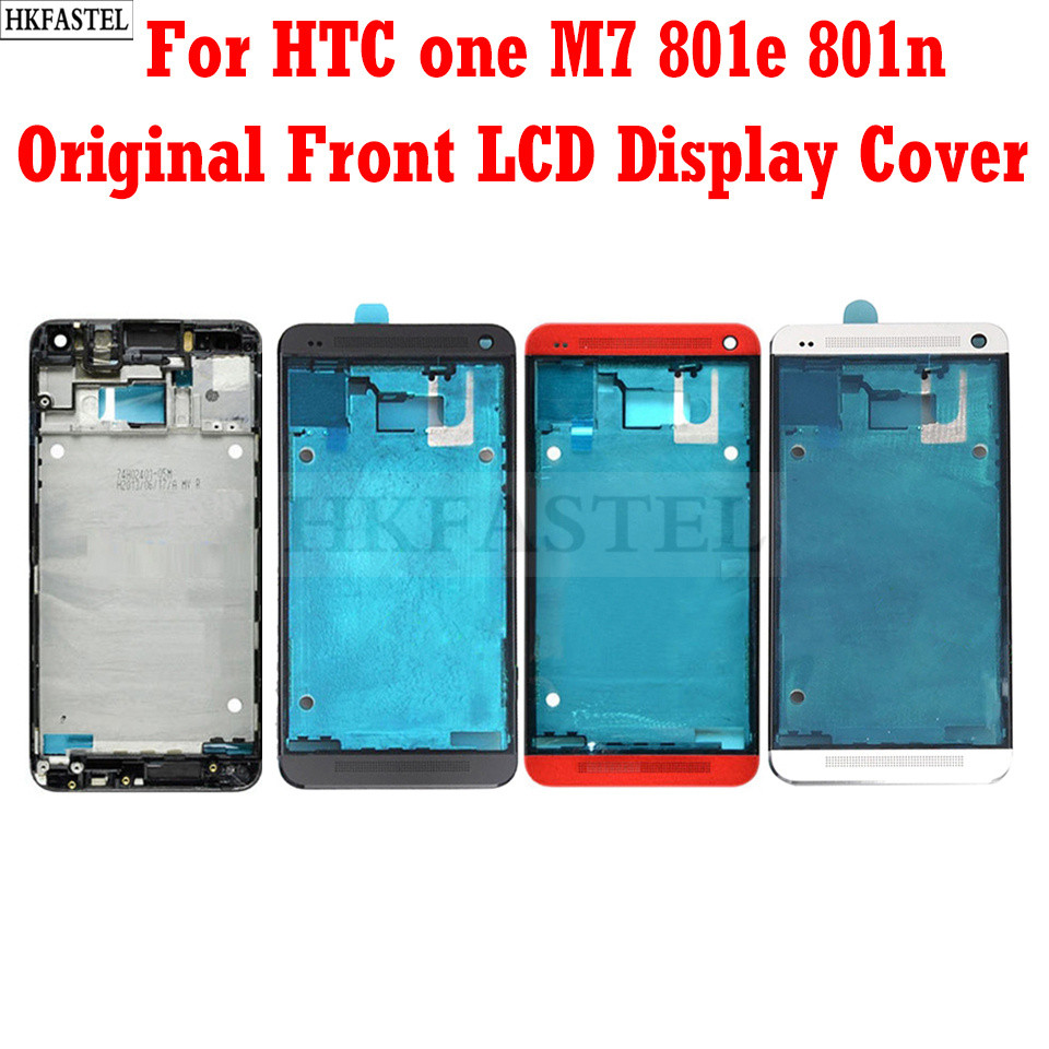 M7 Housing For HTC One M7 801e 801n Mobile Phone Face Front LCD Display Frame Back Battery Door Cove