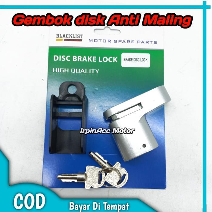 GEMBOK KUNCI DISK MOTOR WO GEMBOK PENGAMAN CAKRAM MOTOR HONDA YAMAHA S