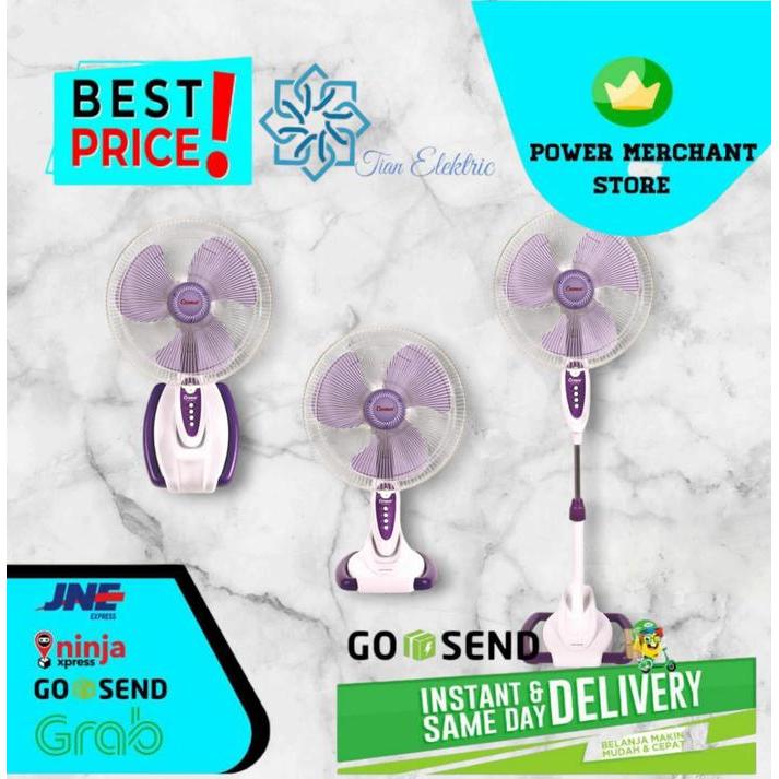 Cosmos 16-So88 (Wadesta) Wall Fan, Desk Fan, Stand Fan 16 Inch 3In1 (Remote) Populer