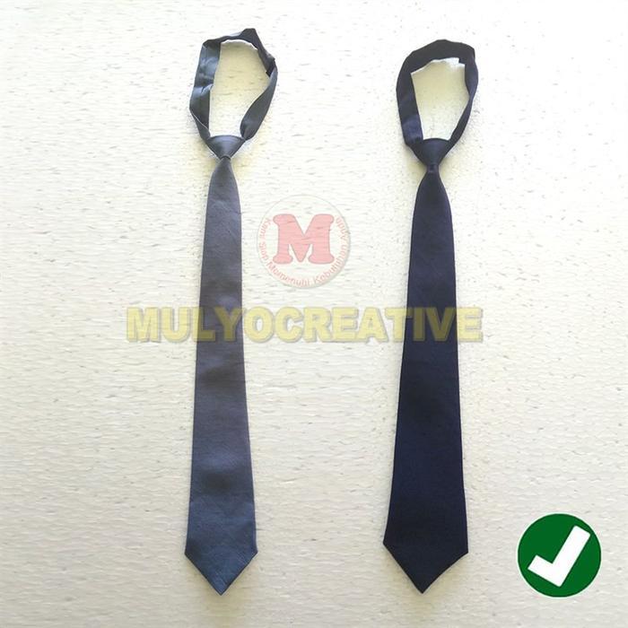 Dasi Sekolah SMP - Dasi Biru Tua Polos - Dasi SMA - Dasi Abu Abu Polos