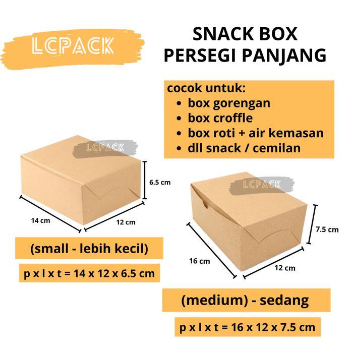 PAPER BOX KUE TAHU GORENGAN KOTAK SNACK DUS ROTI BOX CATERING KECIL