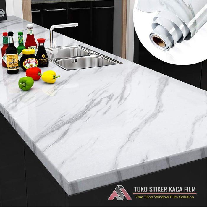 Sticker Wallpaper Stiker Walpaper Dapur Motif Marmer Anti Air