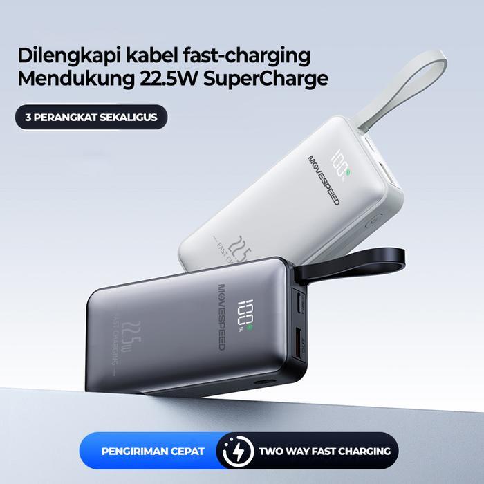 CCC Certification MoveSpeed GH669 Powerbank 10000mAh Super Fast Charge 22.5W/20W PD SCP 3 Output