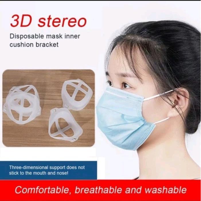 PENYANGGA MASKER 3D Mask Bracket Support Rangka Sangga Hidung Anti Pengap Silikon Silicon