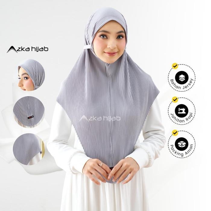 Sedia Jilbab Instan Bergo Maryam Plisket Jersey Premium Muslim Kerudung Khimar Nyaman Panjang Syari