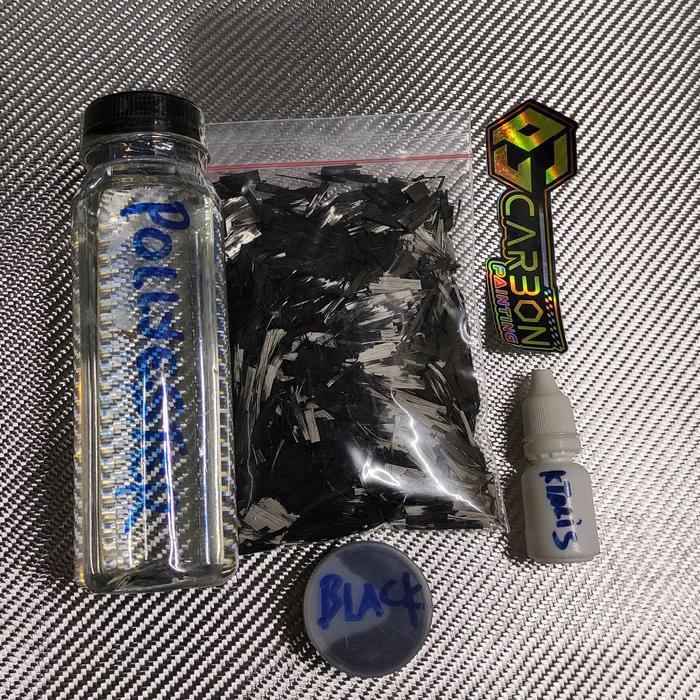 paket mini carbon forged hitam / bahan untuk carbon forged / bahan untuk belajar carbon