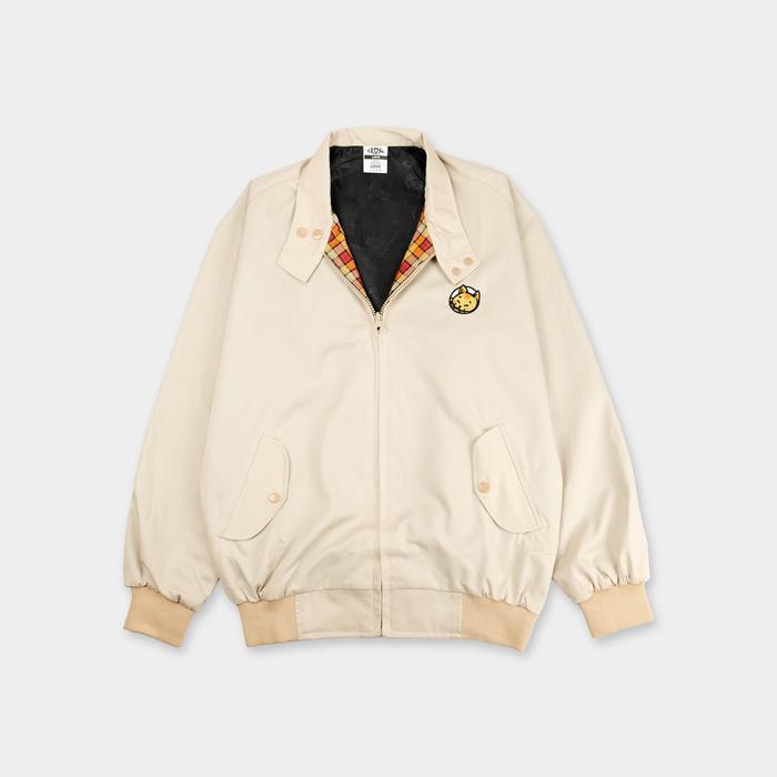 Crsl Chilo Adopter Jacket Cream Jaket Harrington Unisex Pria Wanita Jaket Motor Basic Outerwear